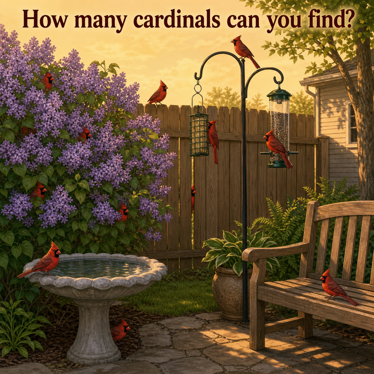 How Many Cardinals Can You Find? Answer