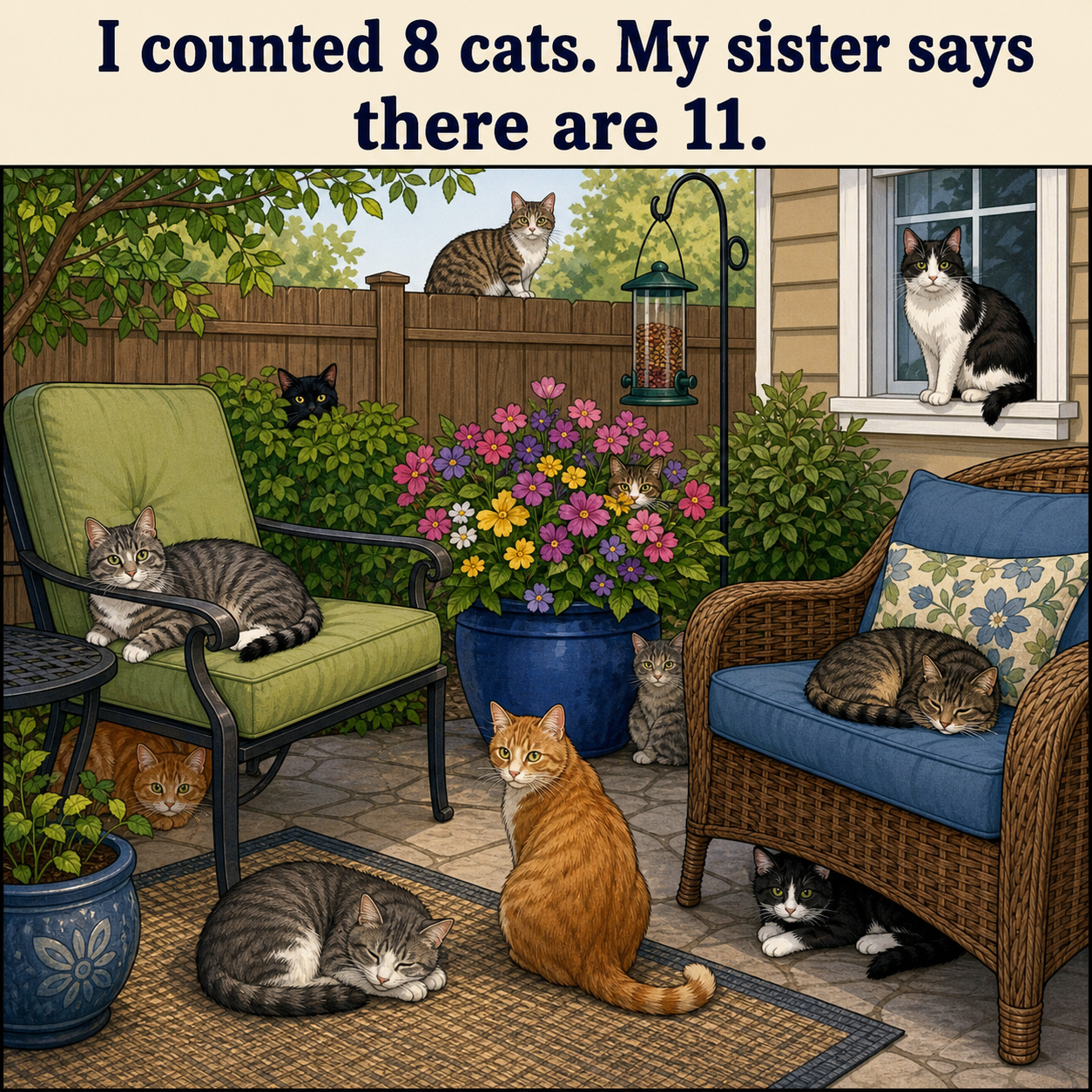 How Many Cats Can You Find? Answer