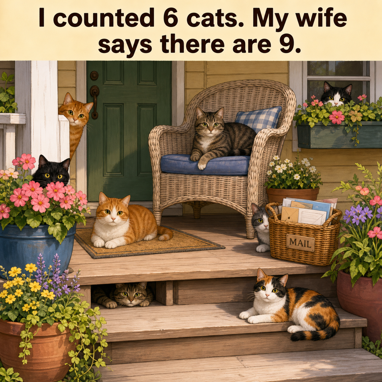 How Many Cats Can You Find? Answer