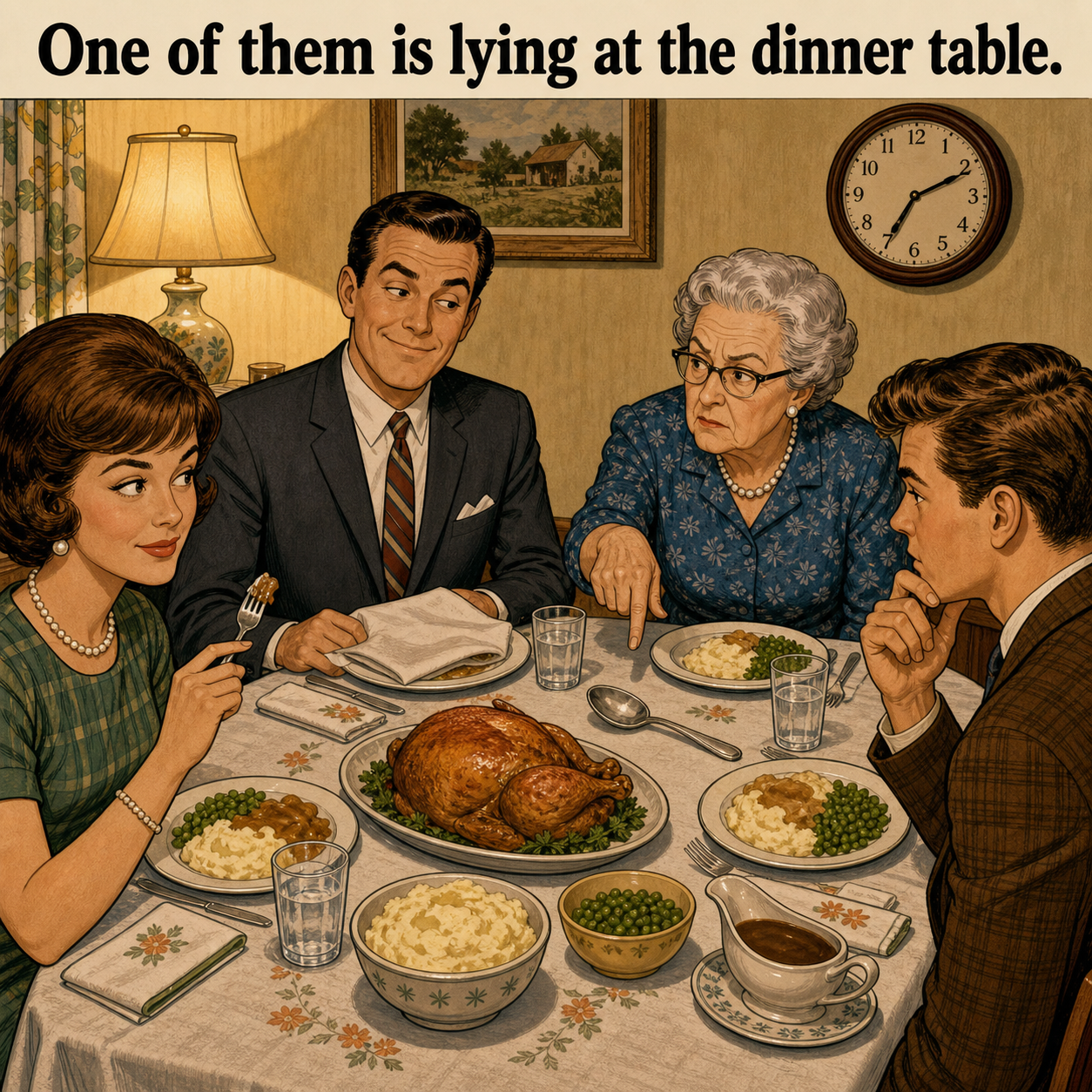 Who Is Lying at the Dinner Table? Answer