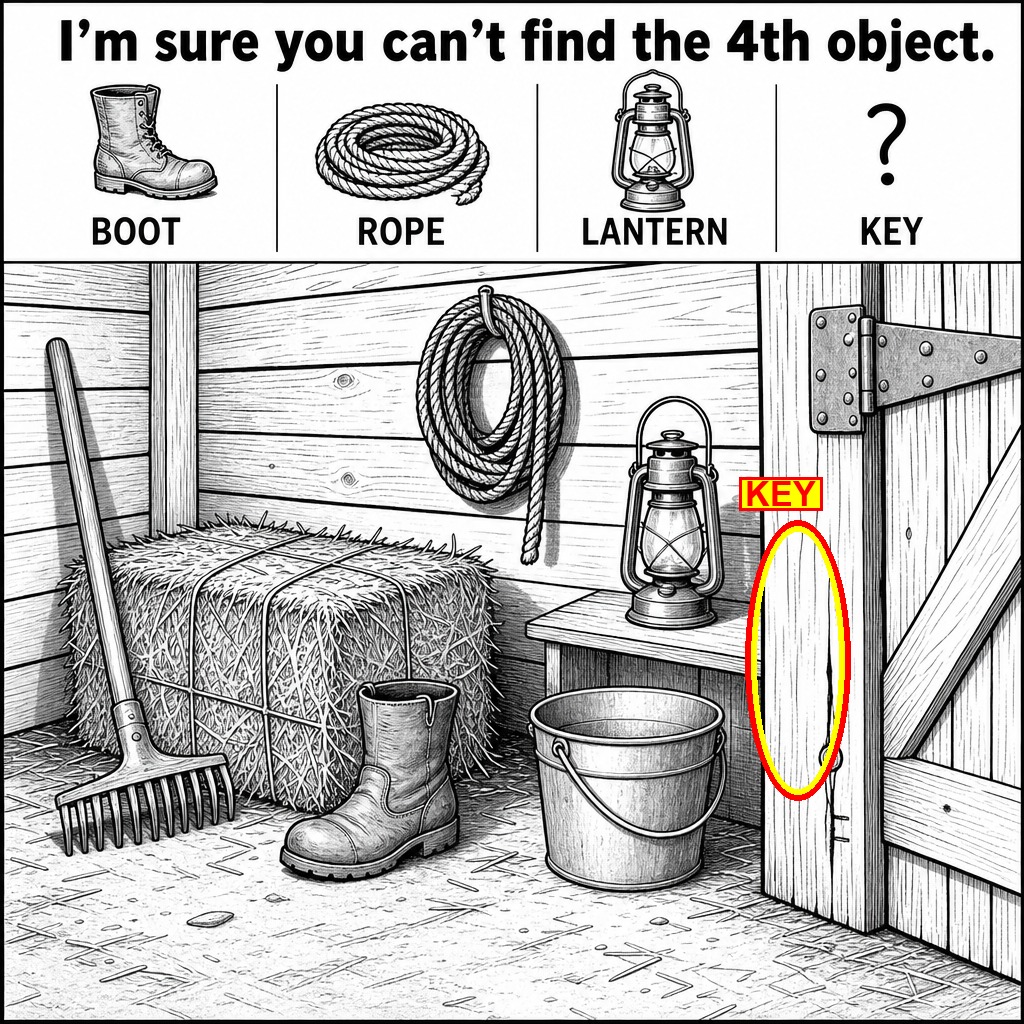 Can You Find the Hidden Key? answer image