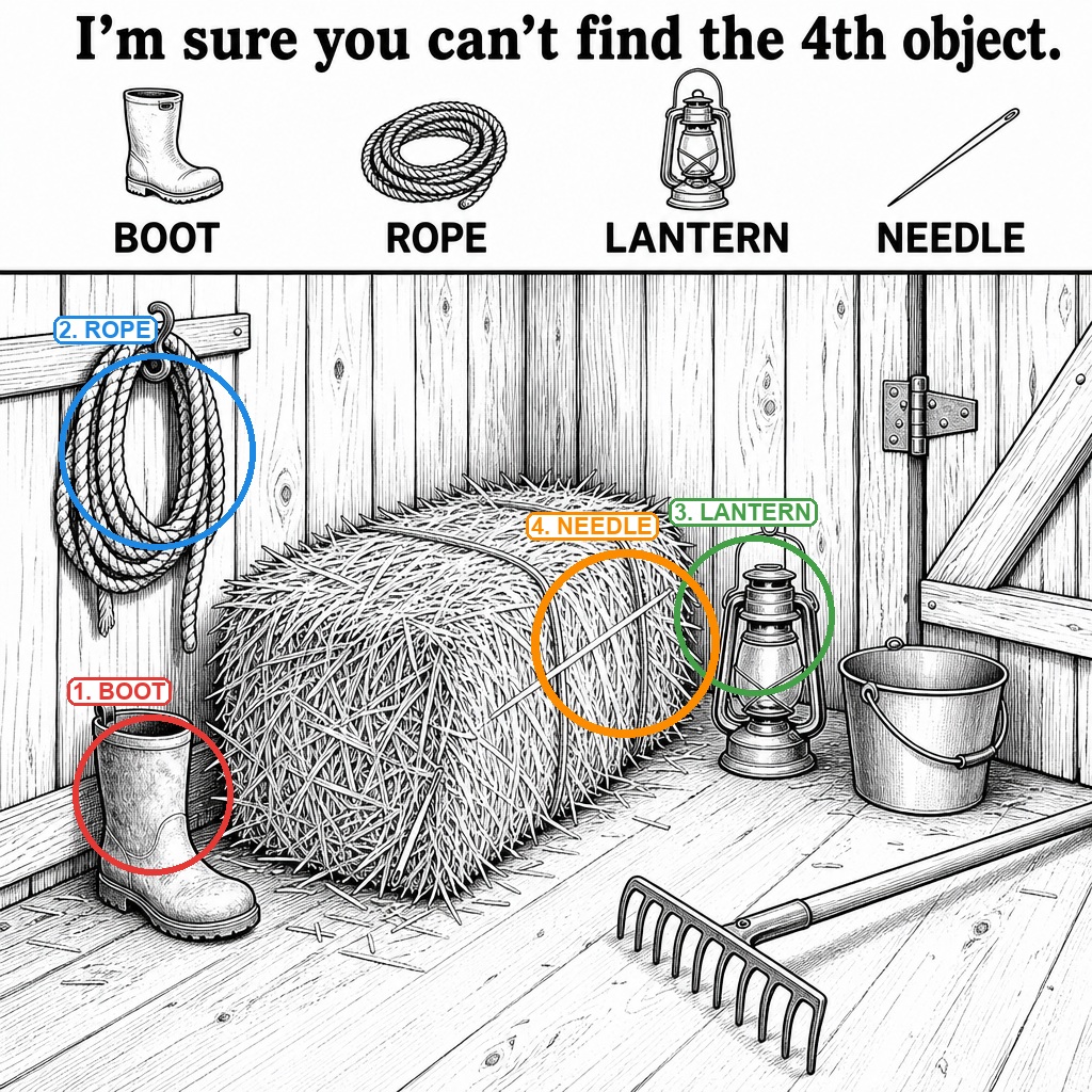 Can You Find the Hidden Needle? answer image