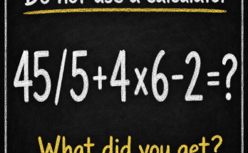 Do Not Use a Calculator: Math Puzzle Answer
