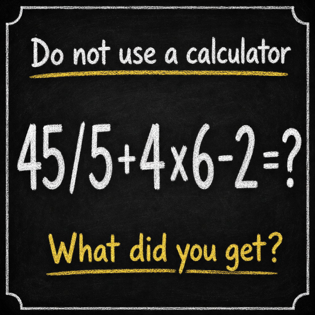 Do Not Use a Calculator: Math Puzzle Answer