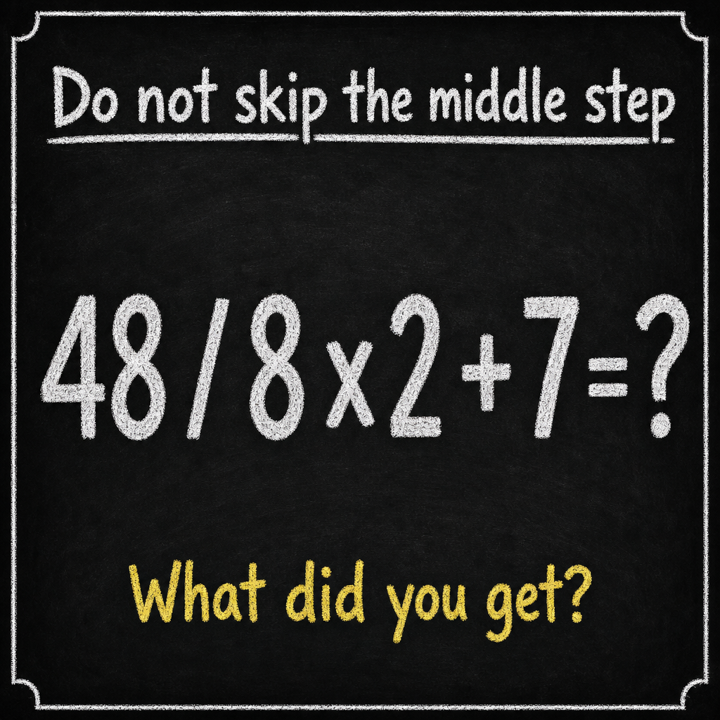 Do Not Skip the Middle Step: Math Puzzle Answer
