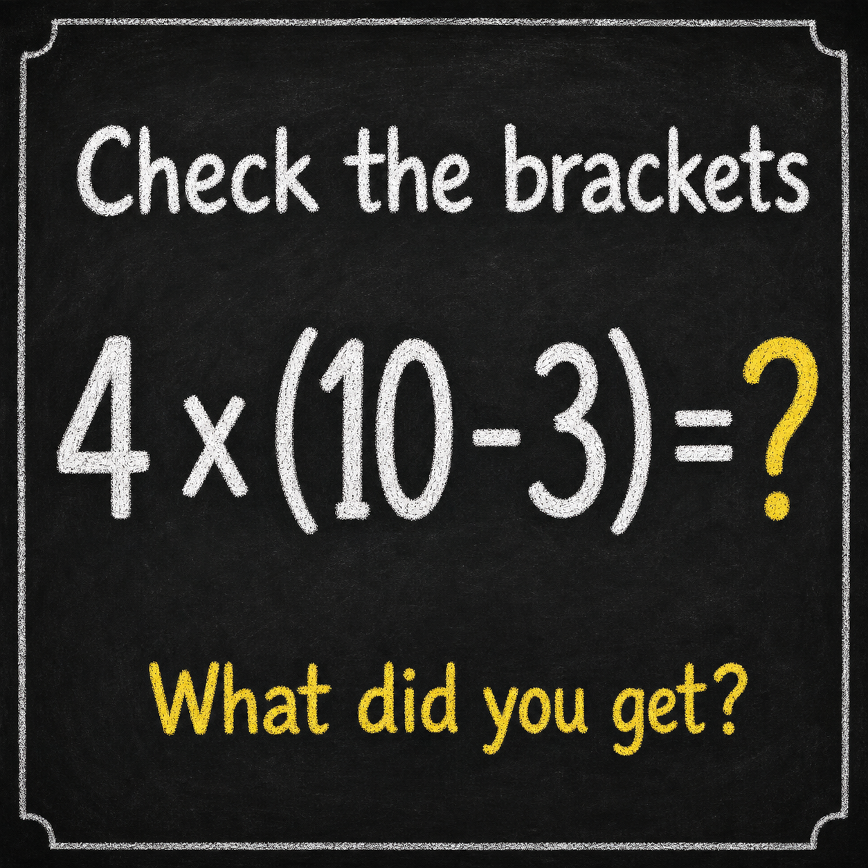 Do Not Answer Until You Check the Brackets: Math Puzzle Answer