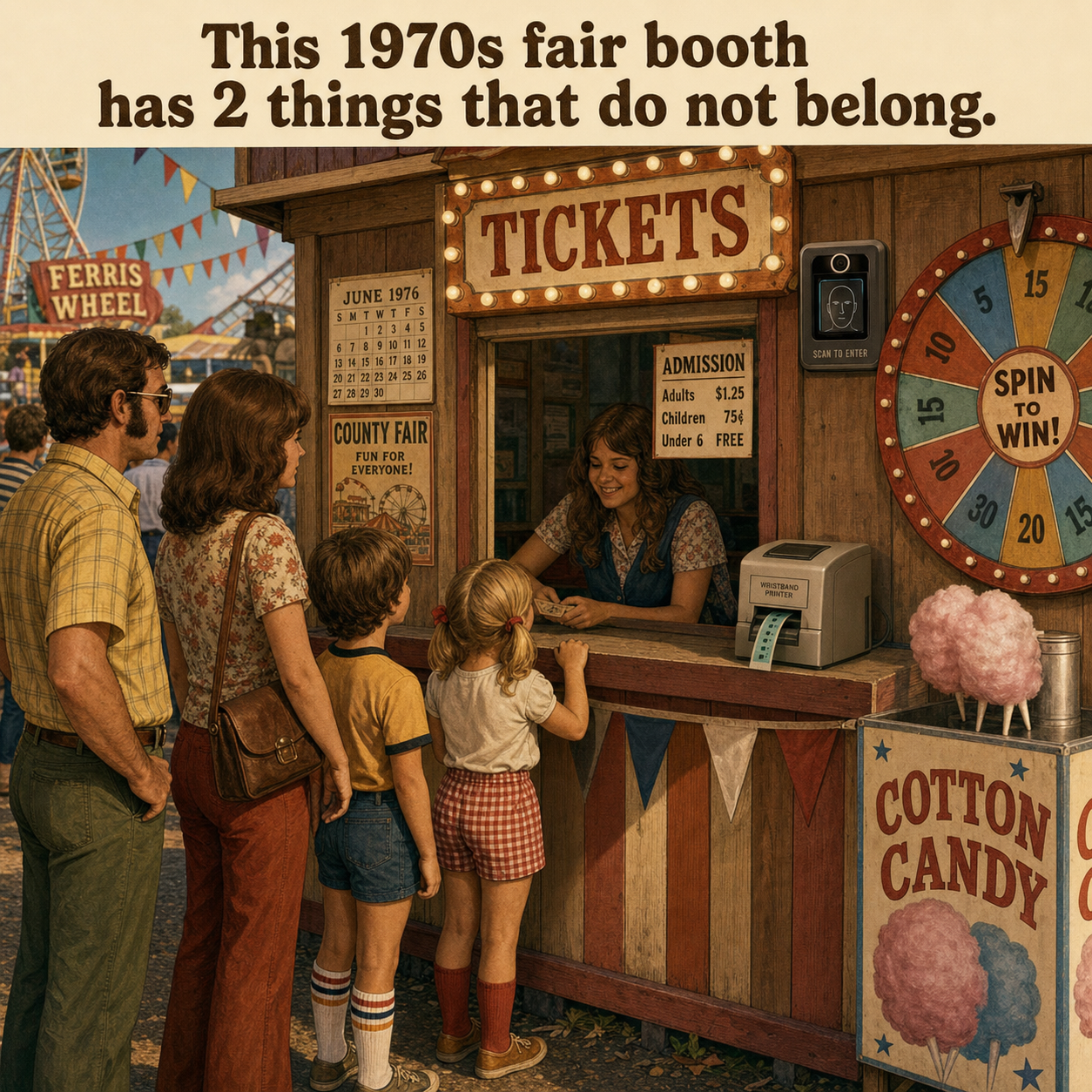 Two Things Are Wrong at This 1970s County Fair Booth: Answer