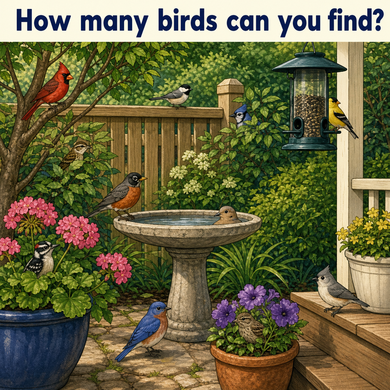 How Many Birds Can You Find? Answer