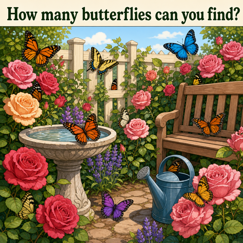 How Many Butterflies Can You Find? Answer