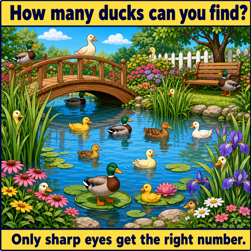 How Many Ducks Can You Find? Answer