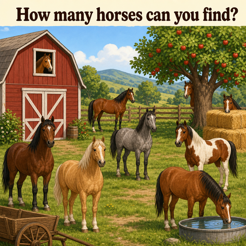 How Many Horses Can You Find? Answer