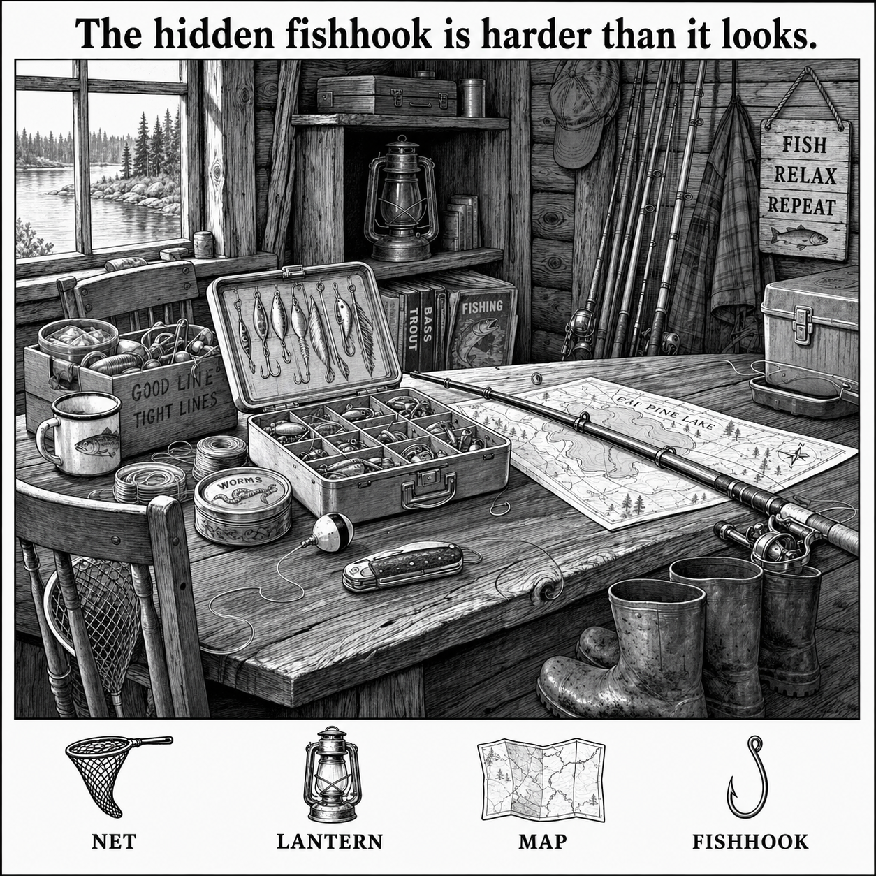 Can You Find the Hidden Fishhook?