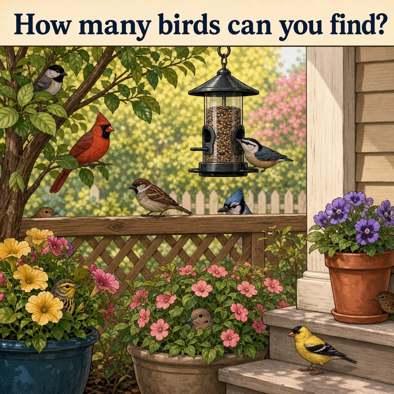How Many Birds Can You Find? Answer