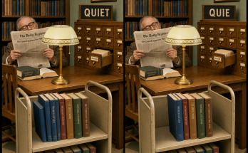 Find the 5 Differences: Library Reading Room Puzzle Answer