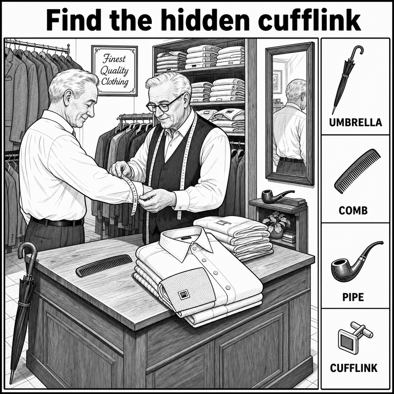 Can You Find the Hidden Cufflink?