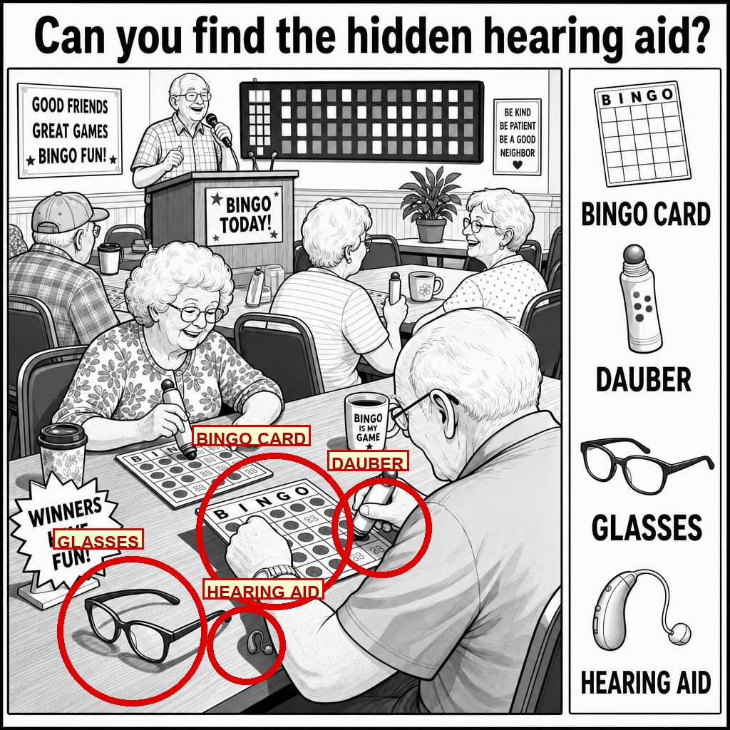Can You Find the Hidden Hearing Aid? answer image