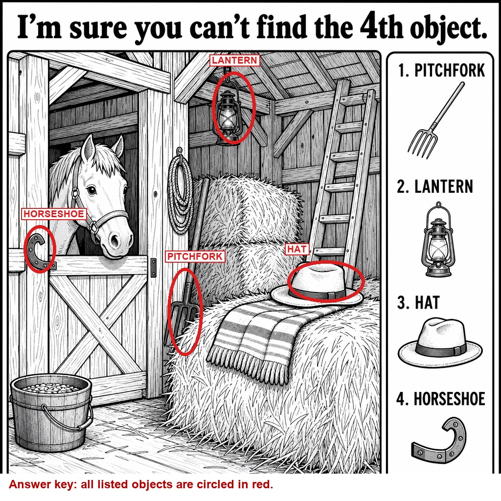 Can You Find the Hidden Horseshoe? answer image