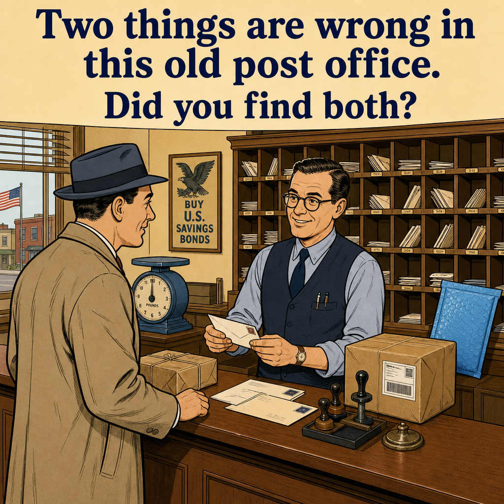 Two Things Are Wrong in This Old Post Office: Answer