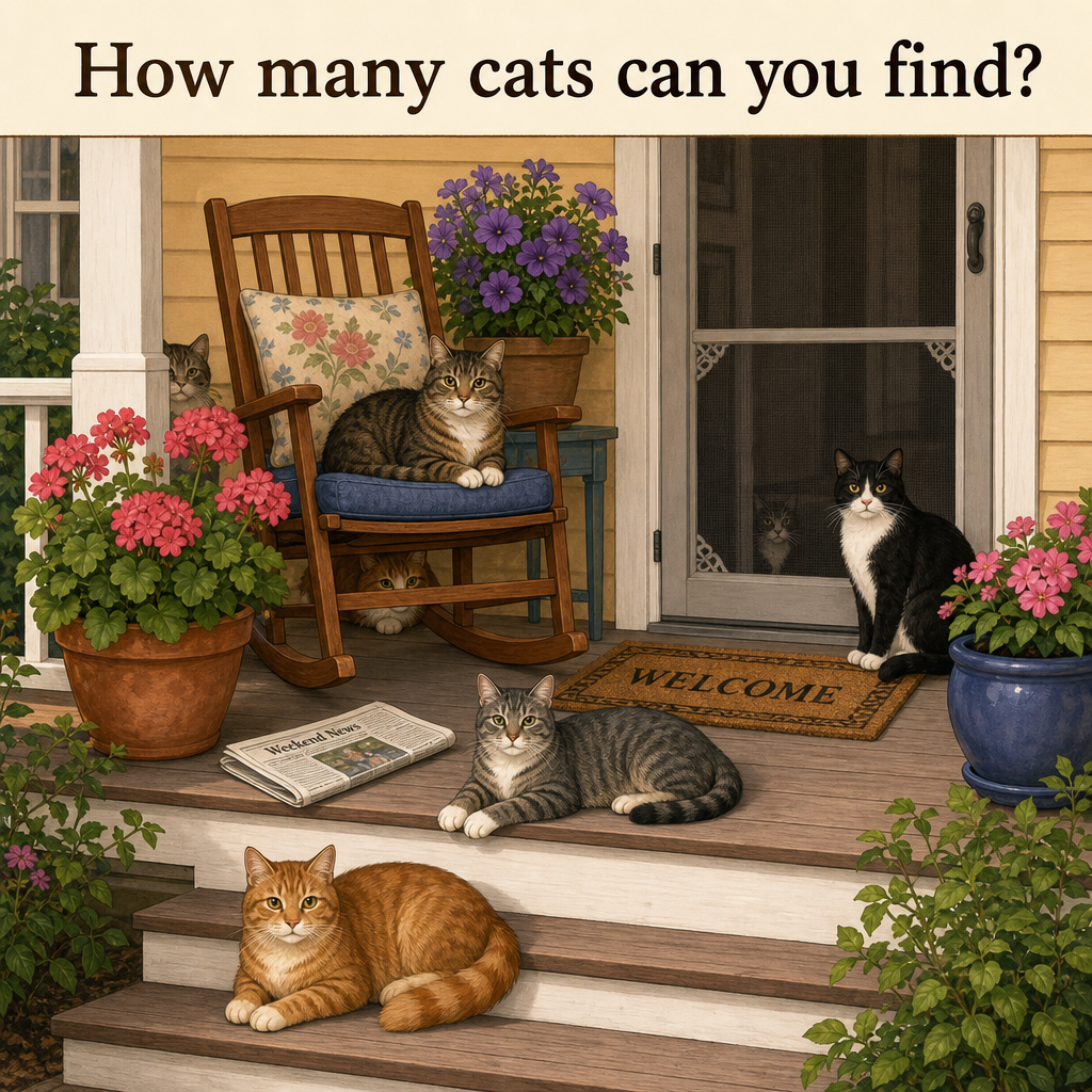 How Many Cats Can You Find? Answer