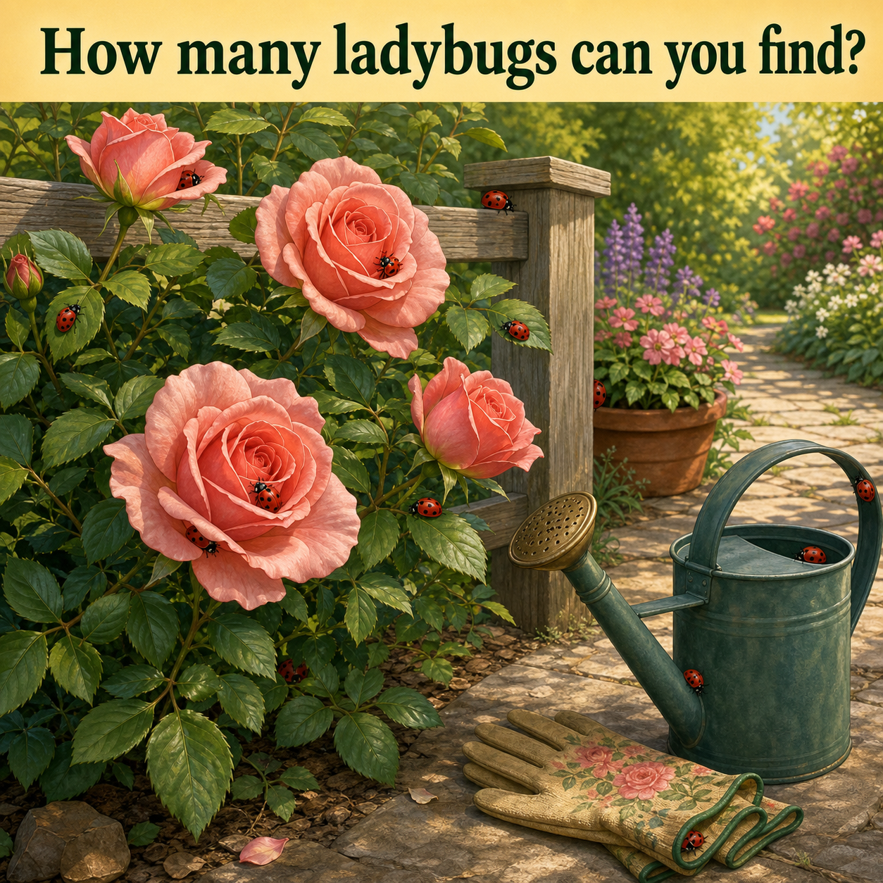 How Many Ladybugs Can You Find? Answer