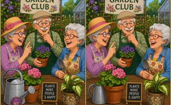 Find the 5 Differences: Garden Club Puzzle Answer