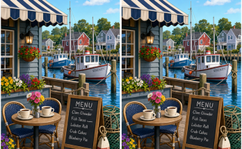 Find the 5 Differences: Harbor Cafe Puzzle Answer