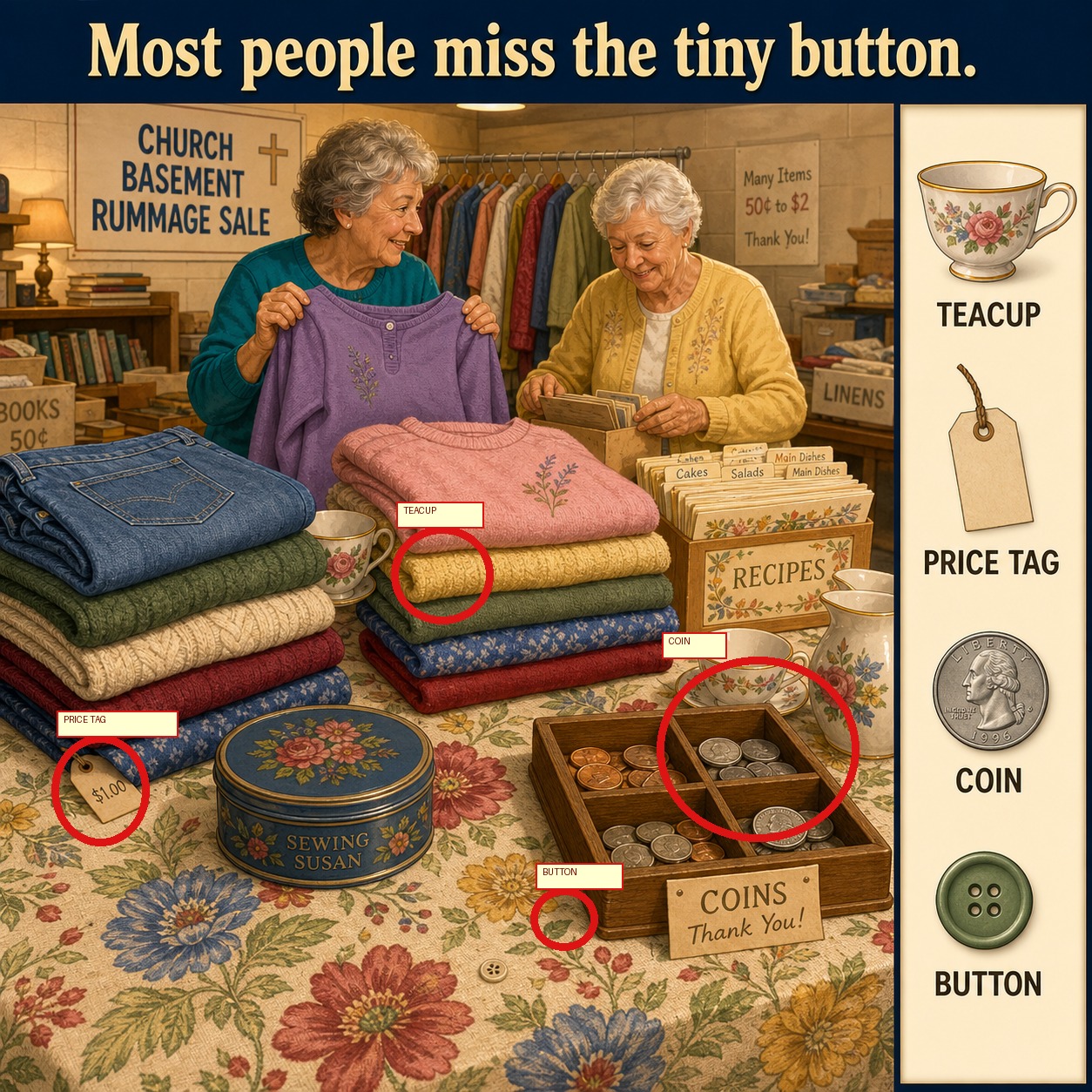 Can You Find the Tiny Button? answer image