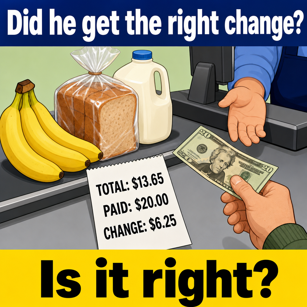 Did He Get the Right Change? Answer