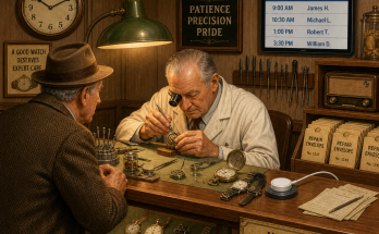 Two Things Are Wrong at This Old Watch Repair Counter: Answer
