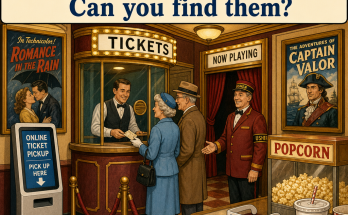 Three Things Are Wrong in This Old Movie Theater: Answer