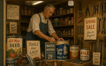 Two Things Are Wrong in This 1950s Hardware Window: Answer