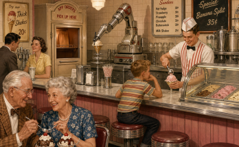 Two Things Are Wrong in This 1950s Ice Cream Parlor: Answer