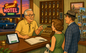 Two Things Are Wrong in This Old Motel Office: Answer