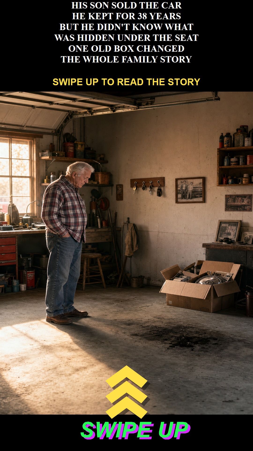 Harold stood in the garage and saw the empty space where his old Chevy had been.