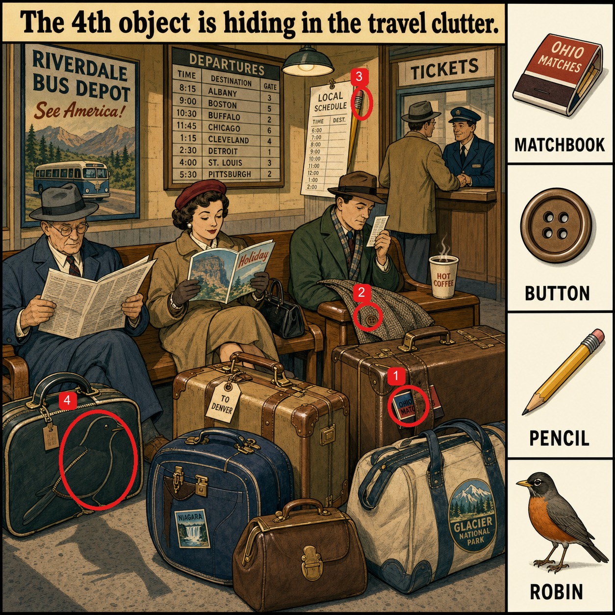 Can You Find All 4 Objects in the Old Bus Depot? answer image