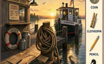 Answer: Four Hidden Objects at the Ferry Dock
