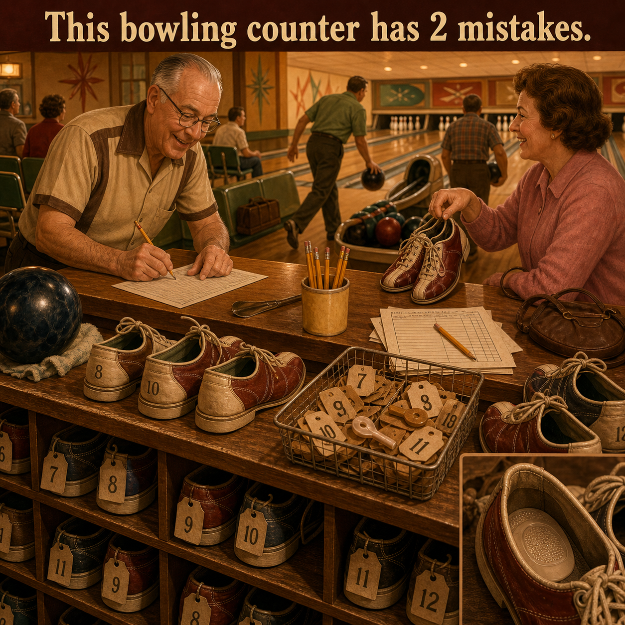 Two Mistakes at This Bowling Counter: Answer