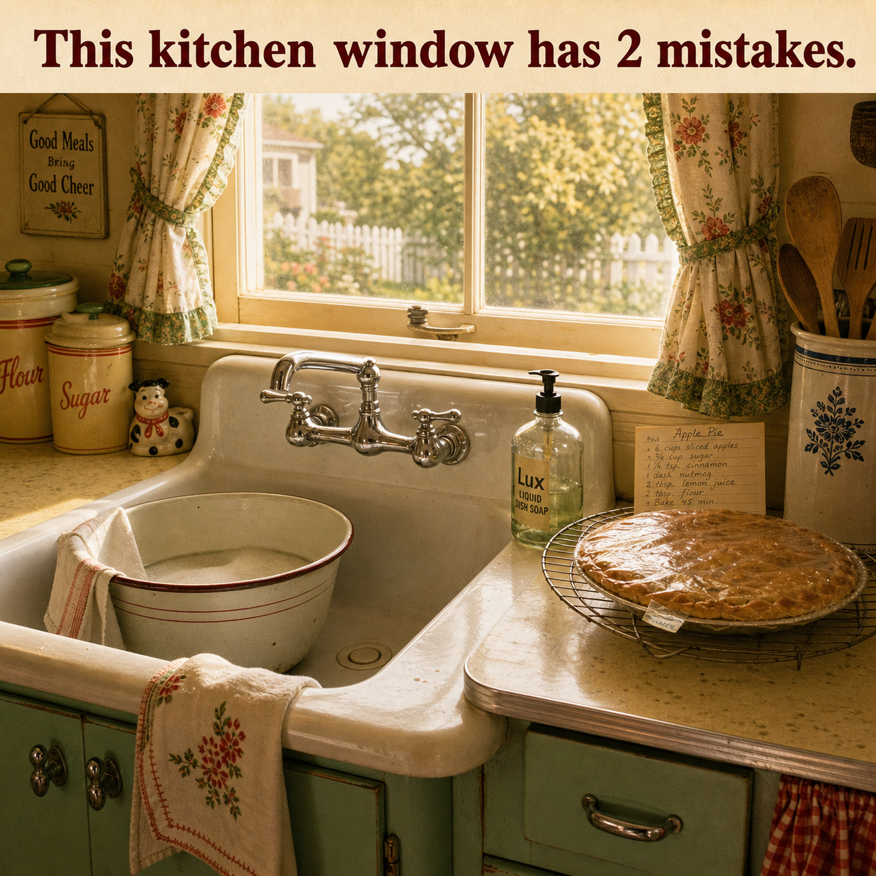 Two Mistakes at This 1950s Kitchen Window: Answer