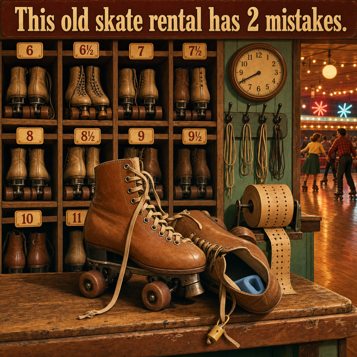 Two Mistakes in This Old Skate Rental: Answer