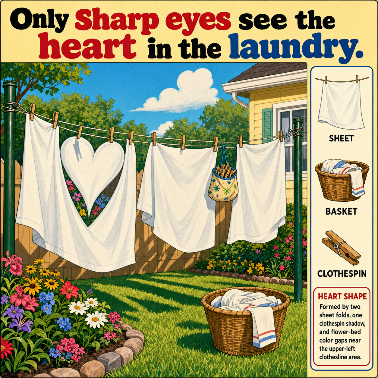 Can You Find the Heart Shape in the Laundry?