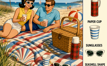 Can You Find the Seashell Shape on the Picnic Blanket?