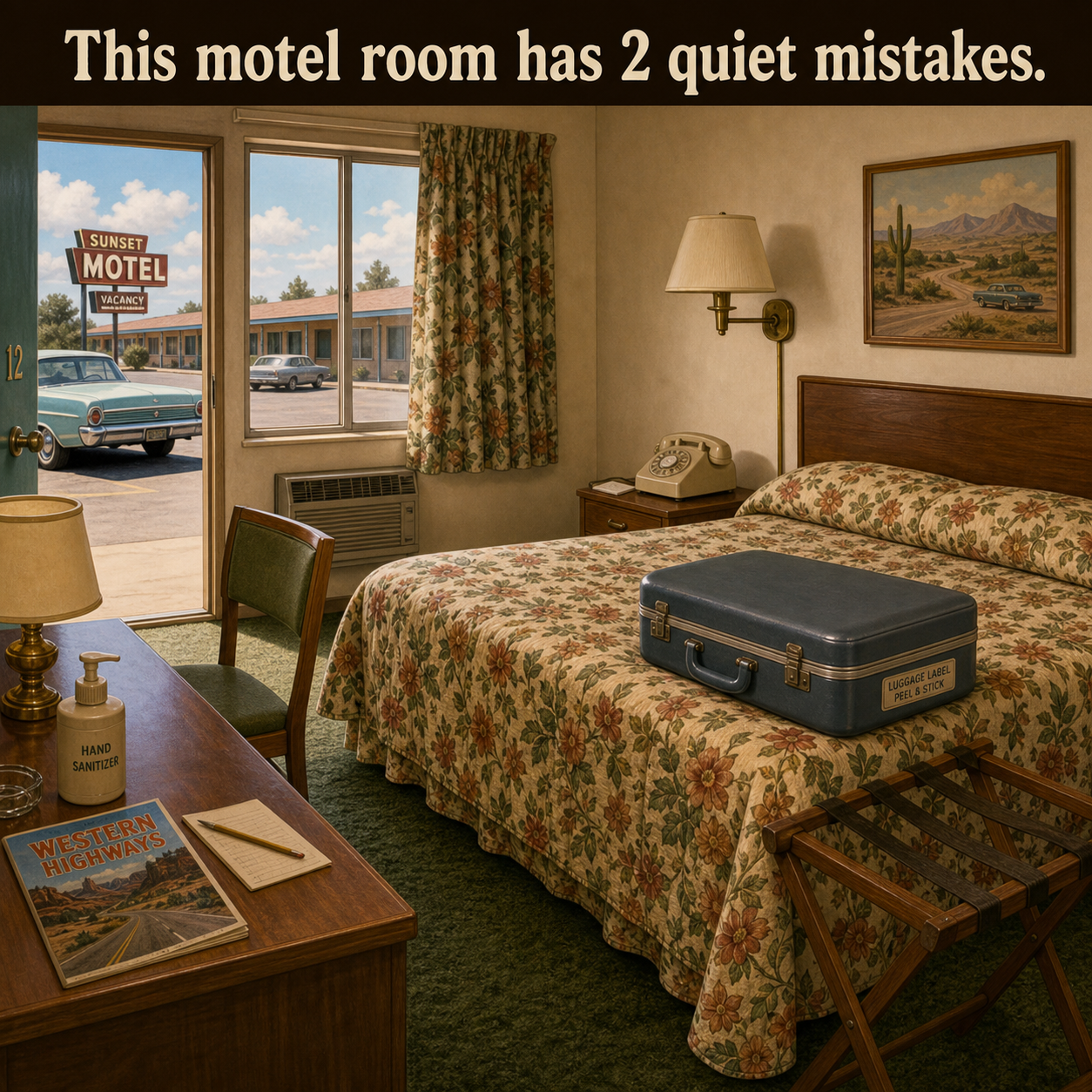 Two Quiet Mistakes in This 1960s Motel Room