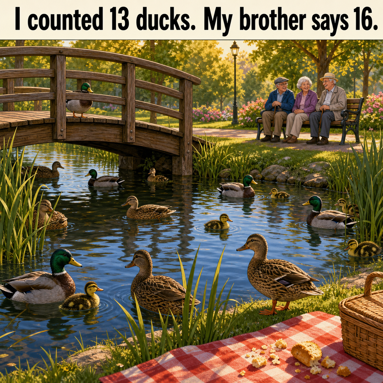 How Many Ducks Are at the Park Pond? Answer