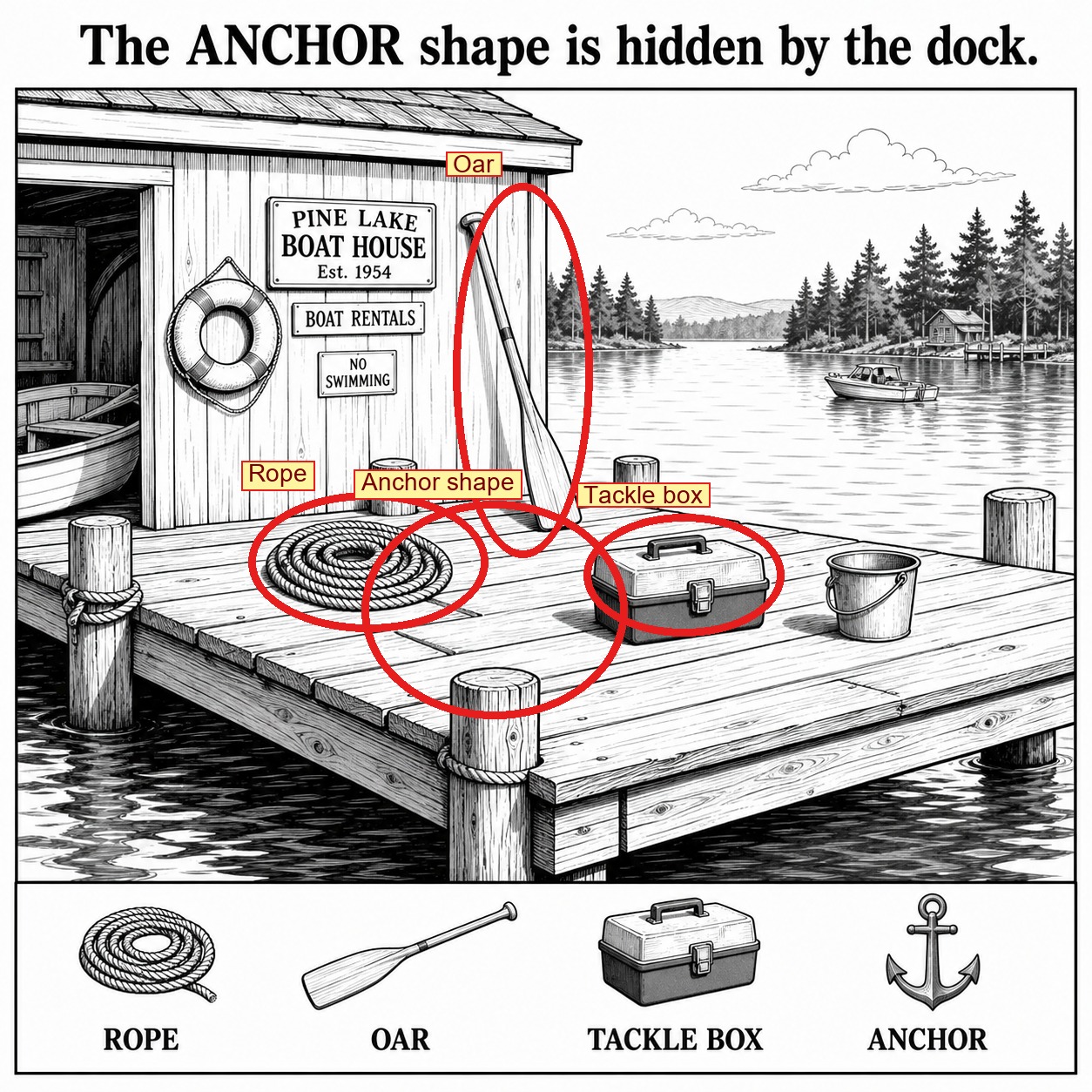 Can You Find the Anchor Shape by the Dock? answer image