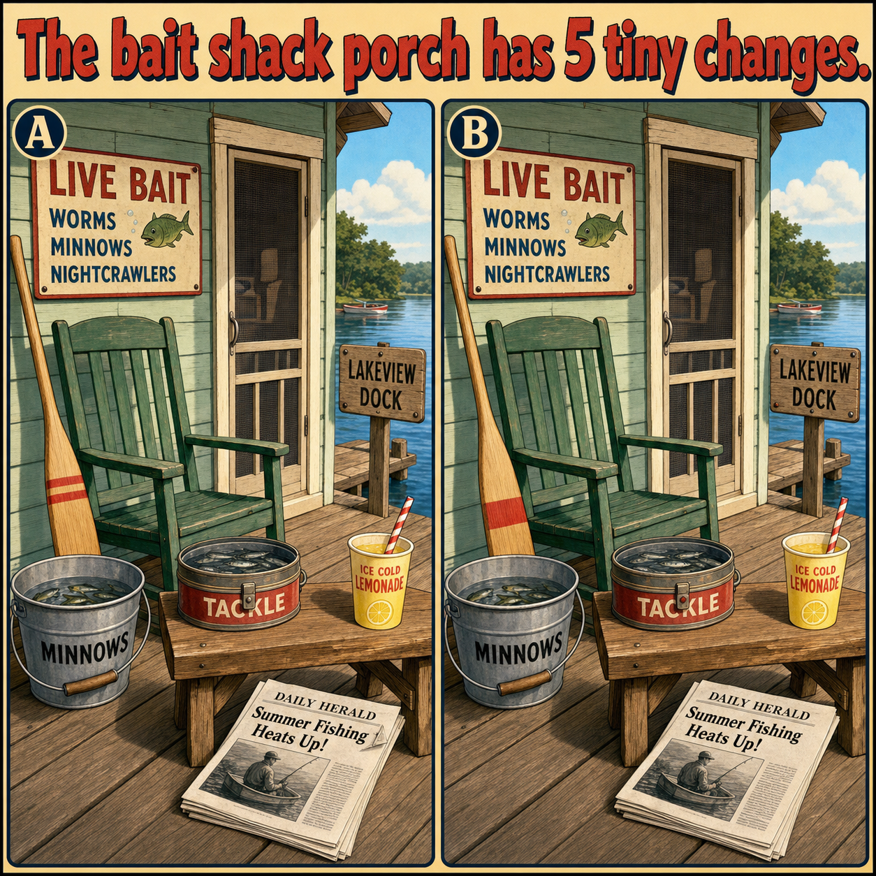 The Bait Shack Porch Has 5 Tiny Changes: Answer