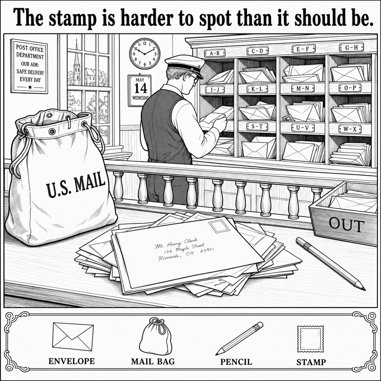 Can You Find the Hidden Stamp in the Post Office?