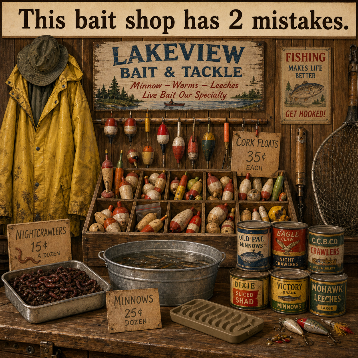 Two Mistakes in This 1970s Bait Shop