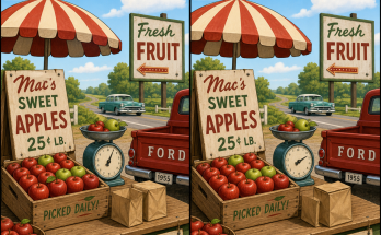 The Fruit Stand Has 5 Tiny Changes: Answer