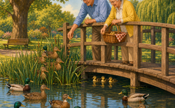 How Many Ducks Are in the Footbridge Picture?