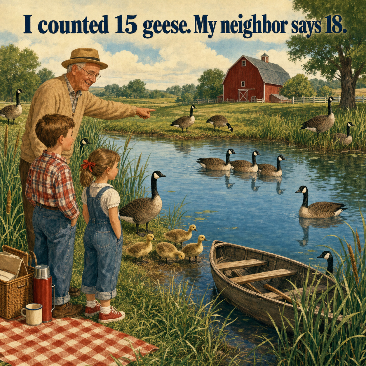 Answer: How Many Geese Are at the Farm Pond?